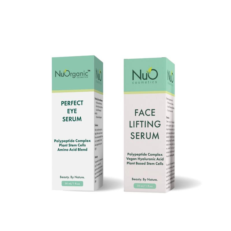 nuorganic Ultimate Anti-Aging Bundle, Face Lifting Serum, Perfect Eye Serum, Serums for Wrinkles and Fine Lines