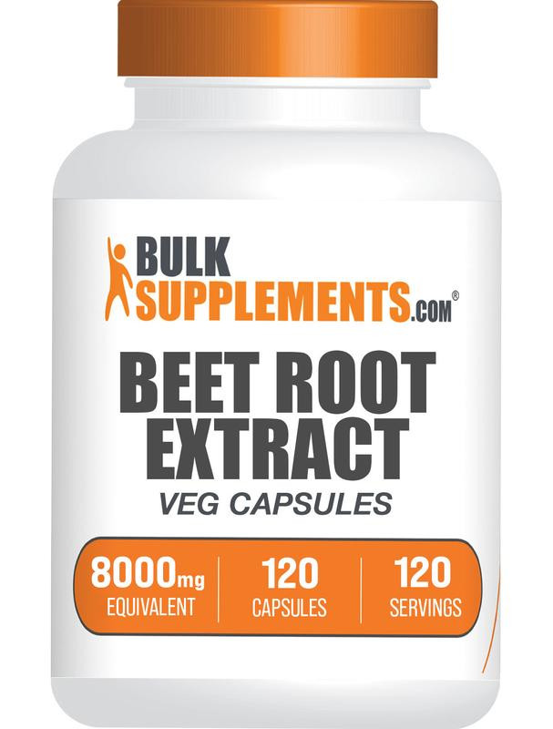 BulkSupplements.com Beet Root Extract Capsules - Dietary Supplements - Natural Antioxidants - Edible - Fitness Supplements - Fiber - Muscle - Workout - 120-365 Softgels - 8000mg per Serving