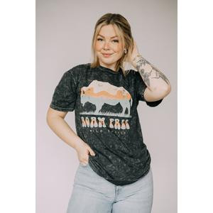 Roam Free Acid Wash Oversized Tee