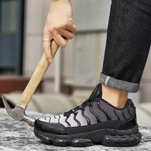 [Free shipping] Gradient steel toe shoes prevent toe injuries and punctures, indestructible, suitable for construction workers and outdoor travel sports Footwear  Closed Boot