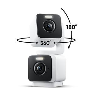 Wyze Duo Cam Pan — Wired 2K Dual Security Camera, Indoor/Outdoor, Pan Tilt Zoom (PTZ) w/ 360° Motion Tracking, Color Night Vision, 2 Camera Surveillance, Siren, Spotlight, 2-Way Audio, Works with Alexa & Google Assistant