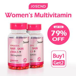 【JOSEND】 Women's Vitamin Capsules | 5000mcg Biotin | Vitamin A, C, D3, E, B Complex | Clinically Tested for Healthier Skin, Hair, Nails, and Immune Support | 90 Capsules | Ages 18+