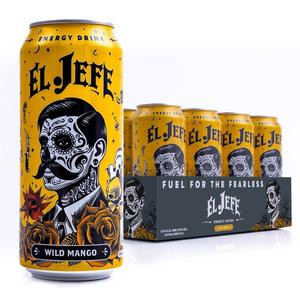 El Jefe WILD MANGO Energy Drink (Case of 12)