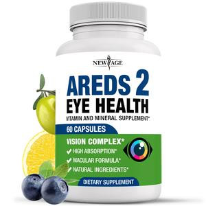 EW AGE AREDS 2 Eye Vitamin Contains Bilberry 6000mg Lutein 32mg, Grape seed 6000 mg, Eyebright 1000 mg, and Zeaxanthin 8 mg 60 Count