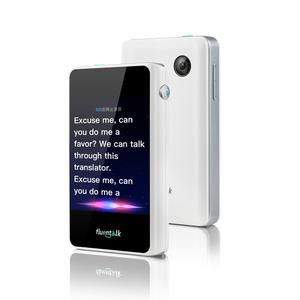 Fluentalk by Timekettle T1 Mini Portable AI Translator Device, No WiFi Needed, Built in 1-Year Global Mobile Data, Support 133 Languages and Accents, Upgraded Chip, Photo Translation, Instant Translator for Travelling, Business, Learning (Blue, White)