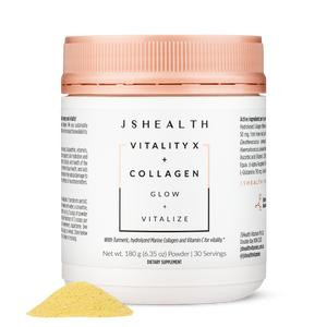 Vitality X + Collagen Powder - Glow + Vitalize | 30 Servings | For Skin and Nails