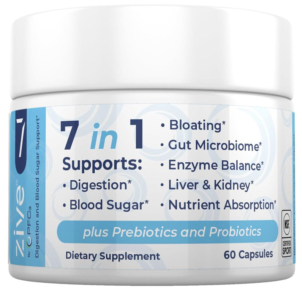 Zive 7 Probiotic Comprehensive Digestive Support with Prebiotics & Enzymes, Edible Supplement, Natural Fitness Dietary, feminine probiotico, magnesium