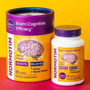 Normotim Brain Support Supplements for Memory and Focus - Lithium Trace Minerals - Mood, Energy Supplement, Concentration Vitamin