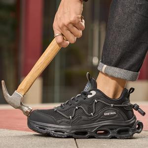 [Free shipping] Fashion steel toe shoes are anti-slip, anti-toe injury, anti-puncture, indestructible, comfortable and breathable, suitable for construction site workers and outdoor travel sports
