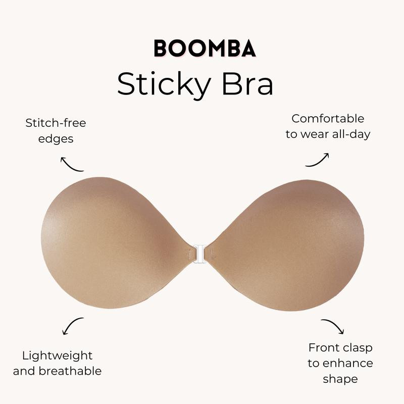 BOOMBA Adhesive Sticky Bra - Patented Fashion Sticky bra Inserts