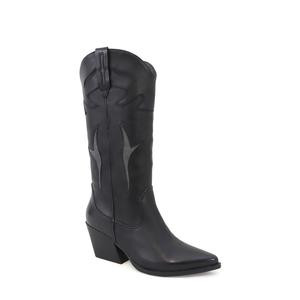 GAYLE-34 Women's Western High Boot With Side Panel and Pointed Toe Girl Walking Shoes Girl Walking Shoes Girl Walking Shoes