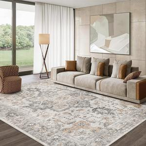 GENIMO Non Slip Area Rug for Living Room, Entryway, Bedroom, Kitchen and Corridor - Lightweight Mat, Machine Washable Low Pile Rugs