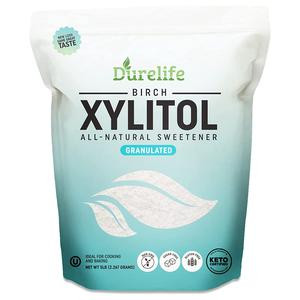 DureLife XYLITOL Sugar Substitute Made From 100% Pure Birch Xylitol NON GMO - Gluten Free - Kosher, Keto approve, Natural sugar alternative, Flavor Powder