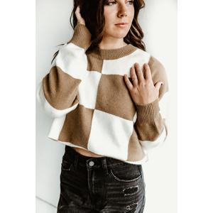 Classic Checker Round Neck Sweater