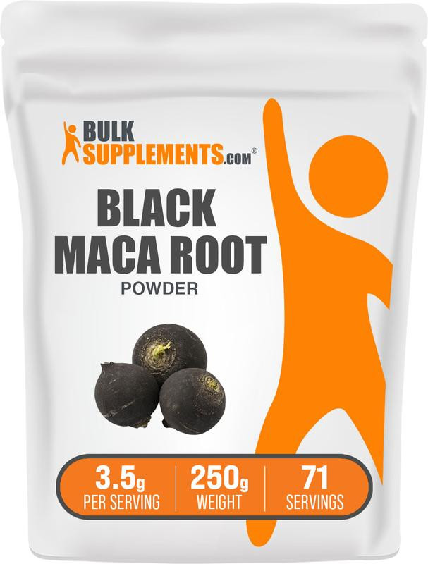 BulkSupplements.com Black Maca Powder - Dietary Supplements - Natural Antioxidants - Black Maca Root - 100g-1kg - 3.5g per Serving