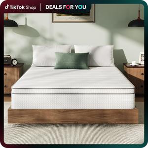 Novilla Fiberglass-Free &Full/Queen/King Mattress -6/8/10/12/14 Inch-Perfect Balance of Softness & Firmness: High-Quality Mattress for All Sleepers & Body Alignment-Motion Isolation Mattress,dealsforyoudays