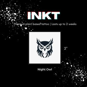 Night Owl Tattoo | 2 Week Temporary Tattoo | Plant Based Vegan Tattoo | Boho Tattoo | Festival Tattoo | EDC Tattoo | Owl
