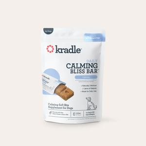 Kradle Daily Calming Bliss Bar for Dogs - Peanut Butter Flavored | Supplement for Dogs of All Weights & Sizes