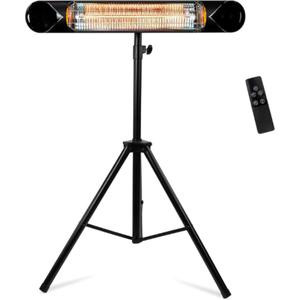 Briza Infrared Electric Patio Heater - Dual Use for Indoor and Outdoor, Adjustable Tripod Stand, 3 Heat Levels, 4 Season Protection