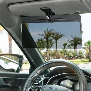JOYTUTUS Car Sun Visor, Universal Anti-Glare Polarized Visor Extender, Easy to Install, UV400 Anti-Glare/UV/Stray Light, Car Accessories Protector Cover