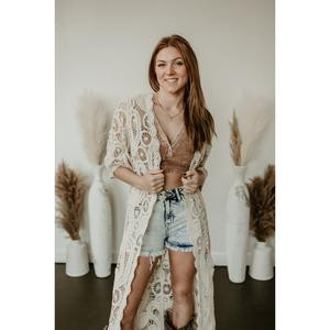 Long Lacey Crochet Cardigan