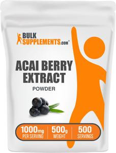 BulkSupplements.com Acai Berry Extract Powder - Dietary Supplements - Edible - Natural Antioxidants - Edible - Acai Extract - Flavor Powders - 100g-1kg - 1000mg per Serving