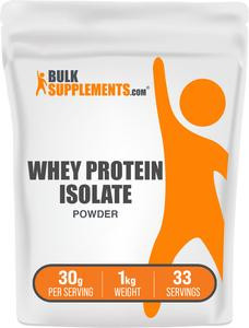 BulkSupplements Whey Protein Isolate 90% - Amino Acids - Protein Powder - Whey Isolate - Whey Powder - 100g-1kg - 30g Per Serving whey