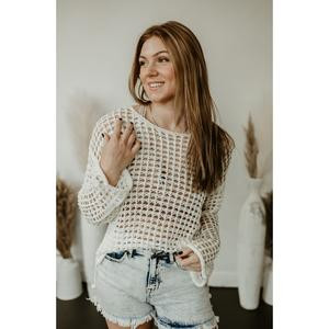 Lainey Oversized Crochet Pullover