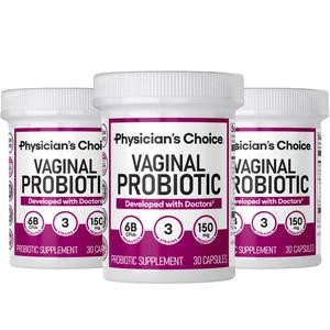 Physician's Choice Vaginal Probiotic 3-pack - Odor Control, pH Balance & Daily Feminine Health Support with Cranberry and Prebiotics for Women