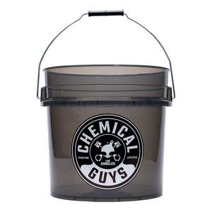 CHEMICAL GUYS Heavy Duty Ultra Clear Detailing Bucket, 4.25 Gal, Smoked Obsidian Black - heavy-duty, organized detailing, stylish bucket
