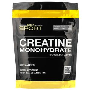 California Gold Nutrition Sport, Creatine Monohydrate, Unflavored, 2.2 lbs (1 kg)