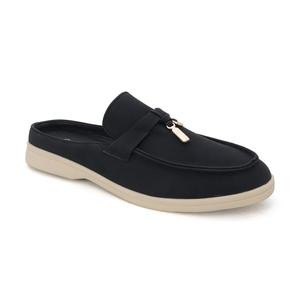 CAROL-19 Women's Slip On Casual Flat Loafer Mule With Charm Accessory Footwear Walking Shoes