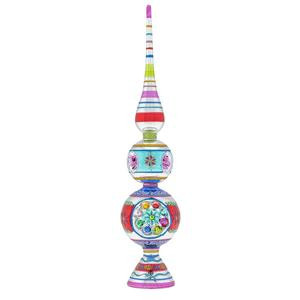 Christmas Confetti 13" Finial Stand With Reflectors