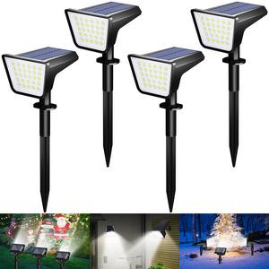Tuffenough Solar Outdoor Security Light- 4Pack 58LED Solar Spot Lights With Motiondetection,4 Sided Water Resistant Post Lights for Yard Porch Garden Automatic