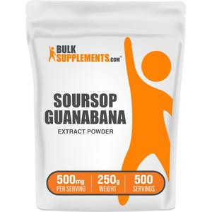BulkSupplements.com Guanabana Extract (Soursop) Powder - Dietary Supplements - Edible - Fitness - Natural Antioxidants - Graviola Soursop - 100g-1kg - 500mg per Serving
