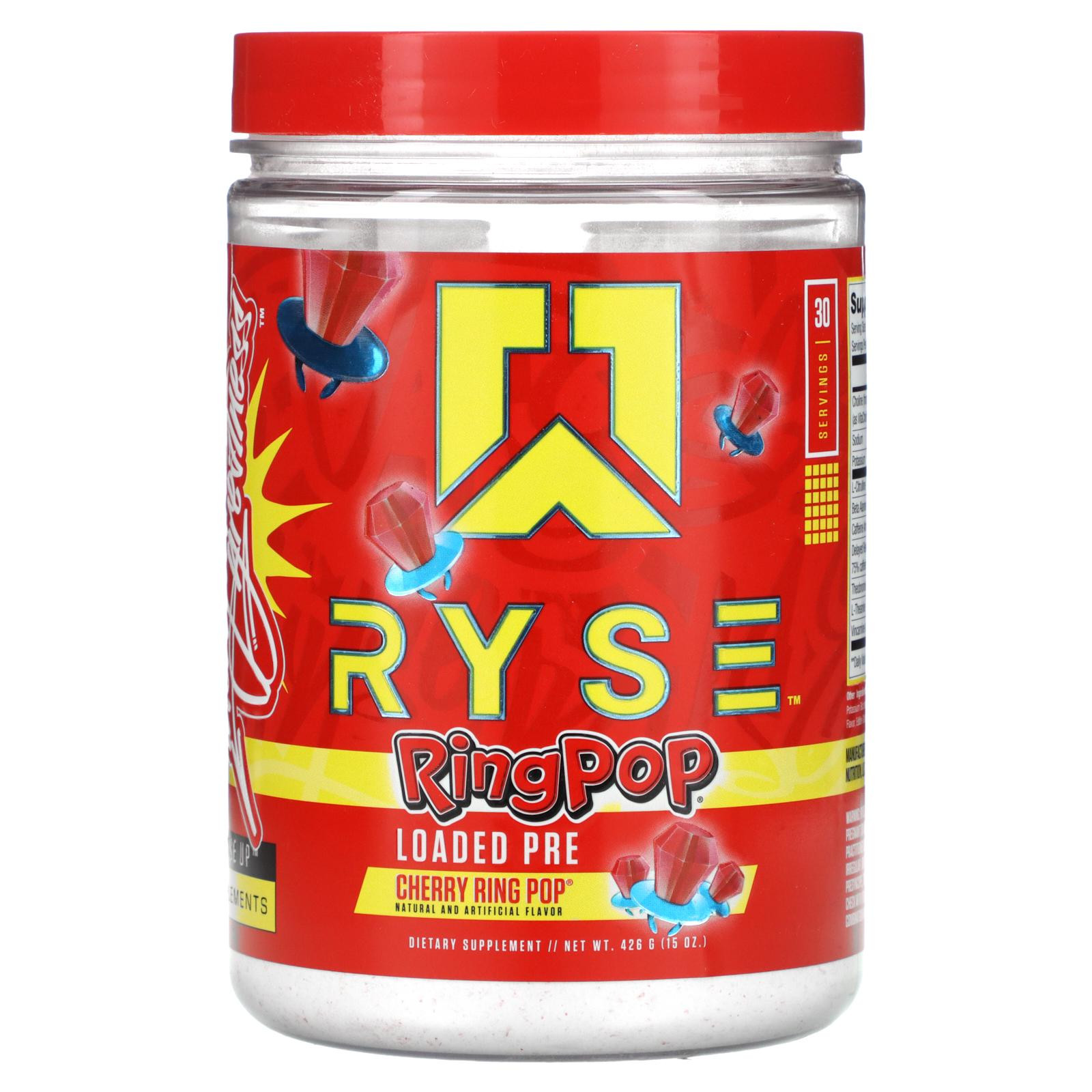 RYSE Loaded Pre, Cherry Ring Pop, 15 oz (426 g)