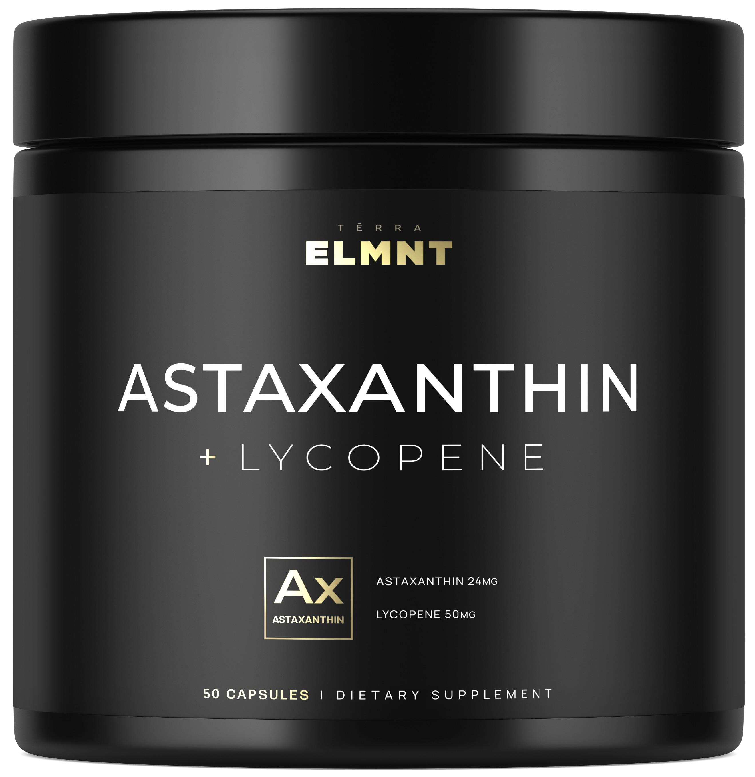 Astaxanthin 24mg + Lycopene 50mg - Clinical Strength Formula w. High Dose Lycopene 5% and 100% Natural Astaxanthin Supplements from MicroAlgae - Powerful Carotenoids Skin Supplement & Antioxidants
