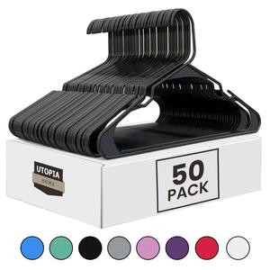 Utopia Home Space-Saving Plastic Hangers with Shoulder Hooks – Durable & Versatile for Clothes Storage