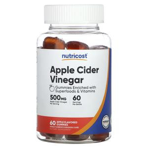 Nutricost Apple Cider Vinegar Gummies, Apple, 500 mg, 60 Gummies