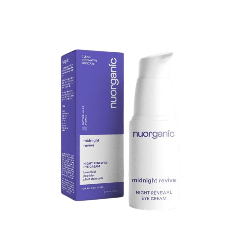 nuorganic midnight revive eye cream - Bakuchiol Eye Cream for Dark Circles and Puffy Under Eyes Skincare