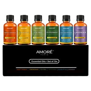Amoré Essential Oils - Set of 6, Aromatherapy Lavender Tea Tree Peppermint Assist Sleep Relax Uwind Selfcare cleaning #cleantok #aromatherpy #essentialoils