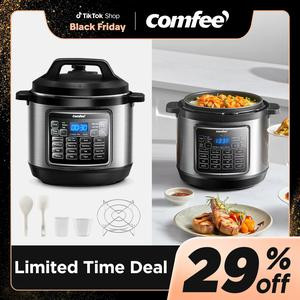 COMFEE’ 16 in 1 Electric Pressure Cooker Instant Multi Cooker Olla de Presion Non-Stick Pot Yogurt Maker Rice Cooker Slow Cooker Sauté Steamer 8 Quarts Stainless Steel