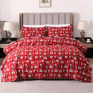 Elegant Comfort 4-Piece Holiday Flannel Sheet Set - 100% Turkish Cotton, Ultra-Soft & Warm