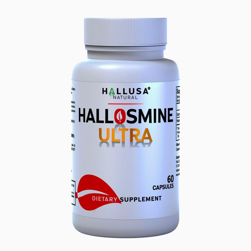 Hallosmine Ultra - Diosmin 500 mg - Hesperidin 150 mg - Dietary Supplement Diosmin Circulation for 60 Capsules - Capsule Veggie - HALLUSA NATURAL