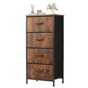 Dresser for Bedroom, Storage Drawers, Skinny Fabric Storage Tower with 4 Drawers