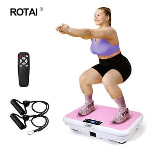 ROTAI Vibration Plate Gym, 300 lbs, Lymphatic Drainage Machine Full Body Workout to Whole Efficient Home Workout with 2 Fitness Resistance Bands Exercise Machine for Whole Body Fitness and Recovery at Home #springtok