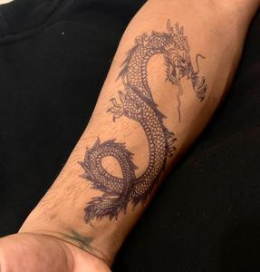 Large Dragon Tattoo | 2 Week Vegan Tattoo | Semi Permanent temporary tattoo | Year of The Dragon Tattoo | Chinese Zodiac Tattoo | Animal Tattoo | Festival Tattoo