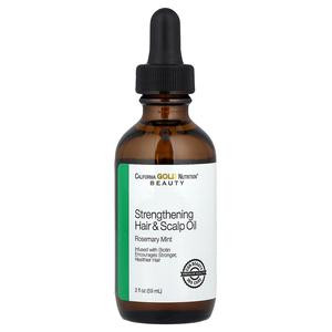 California Gold Nutrition Strengthening Hair & Scalp Oil, Biotin, Rosemary Mint, 2 fl oz (59 ml)