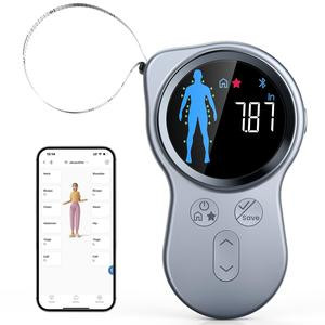 RENPHO Upgraded Smart Body Measuring Tape with Large Display, Bluetooth Home User Health Equipment, Measure Circumference Length, 60in /150cm