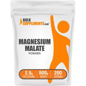 BulkSupplements Magnesium Malate Powder - Vitamins and Minerals - Magnesium Powder - Edible -  100g-1kg - 2500mg per Serving
